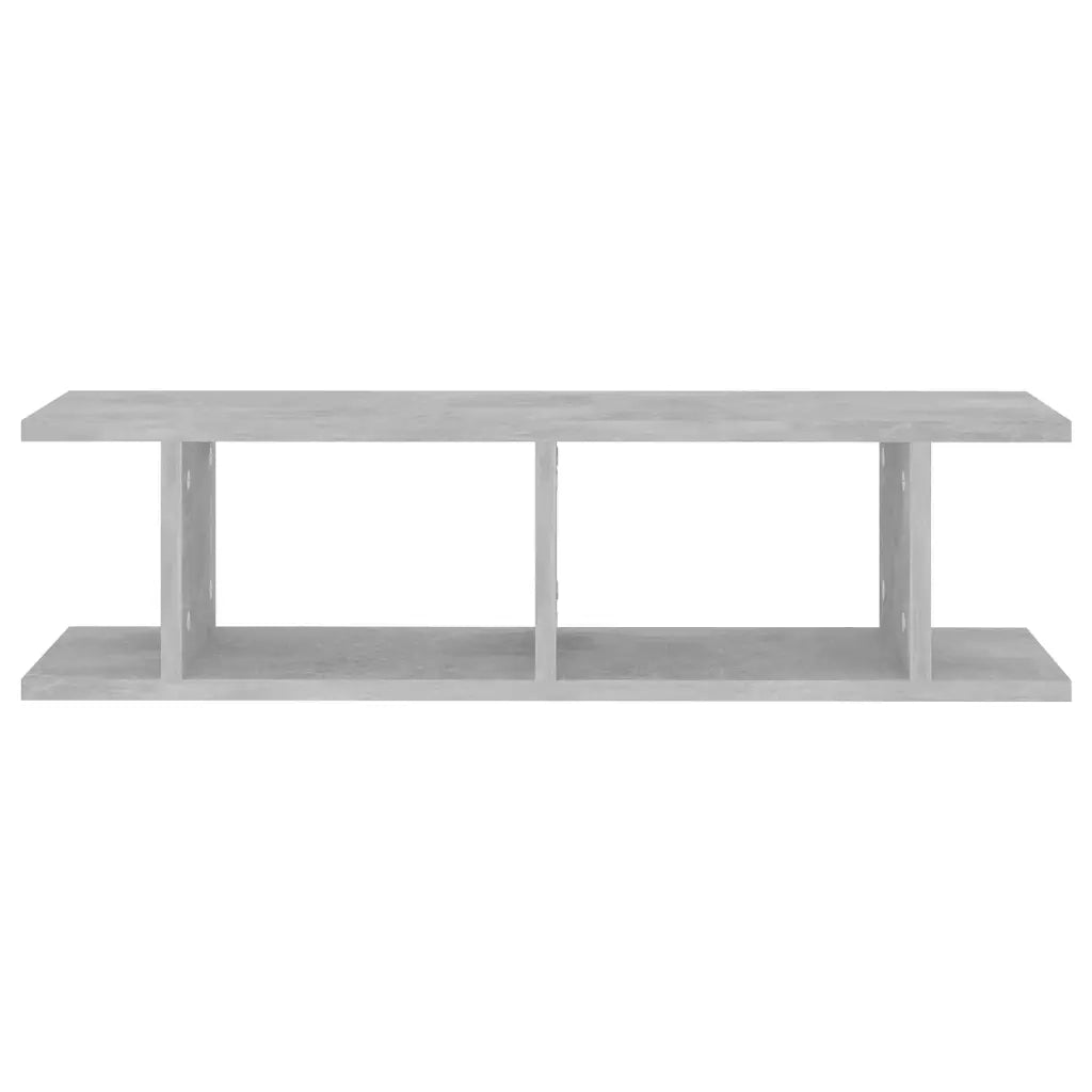 2 pz Mensole a Parete | Scaffale Parete | Ripiano a parete Grigio Cemento 75x18x20 cm in Multistrato
