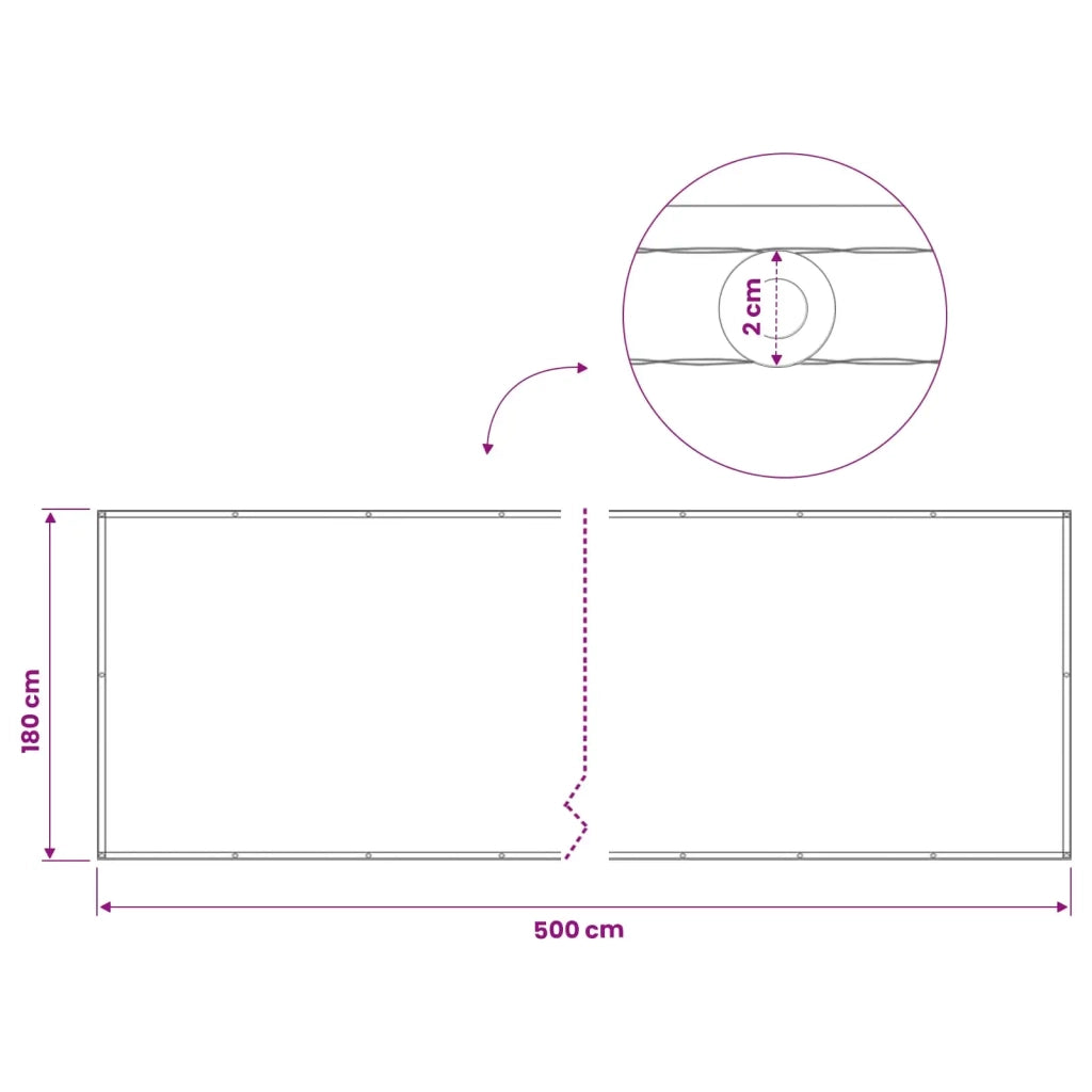 Schermo di Privacy per Balcone 180 x 500 cm 42036697