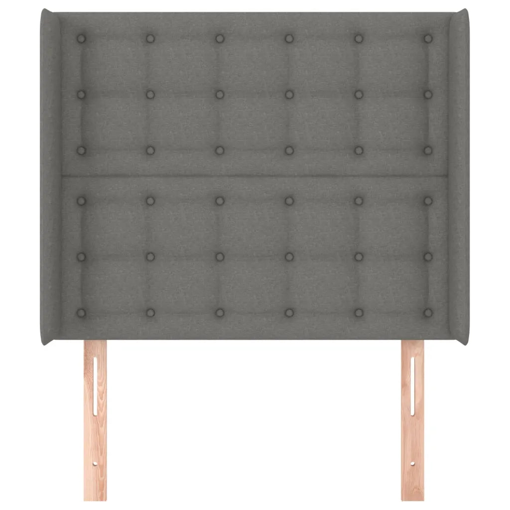 Testiera | Testata ad Orecchio GrigioScuro 103x16x118/128cm inTessuto