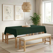 Tovaglia da Tavolo Rettangolare Verde Scuro 140 x 220 cm 42039997