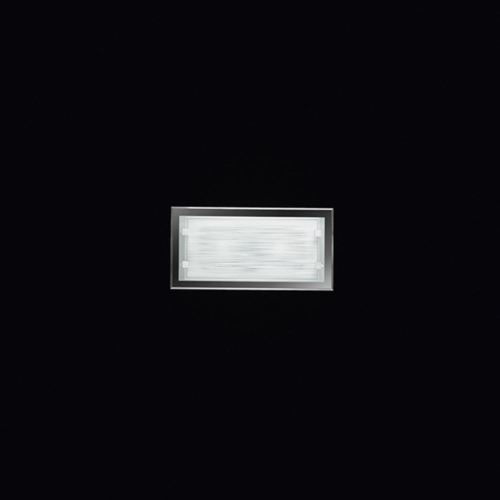Applique Contemporanea Frame Vetro Bianco Satinato 2 Luci E14