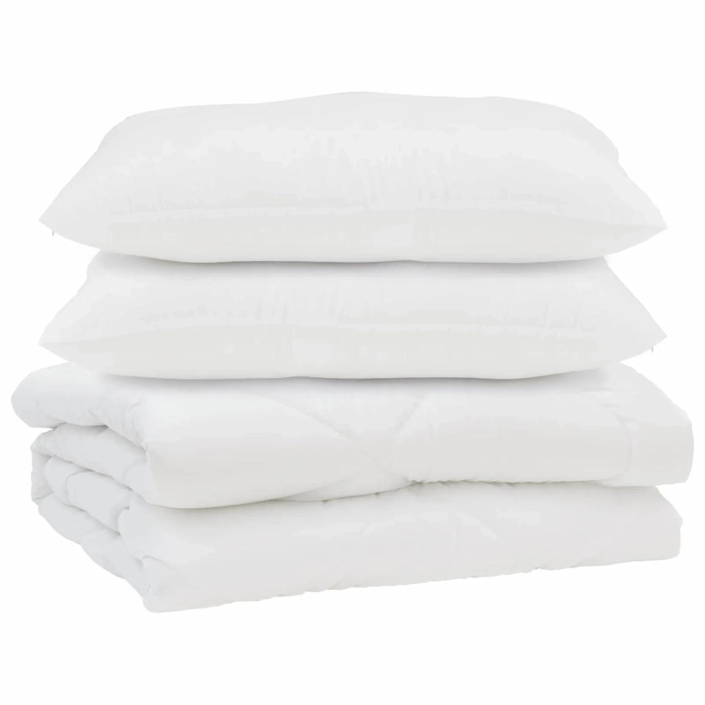 Piumone con cuscino 3 pcs Bianco Microfibra 3377419