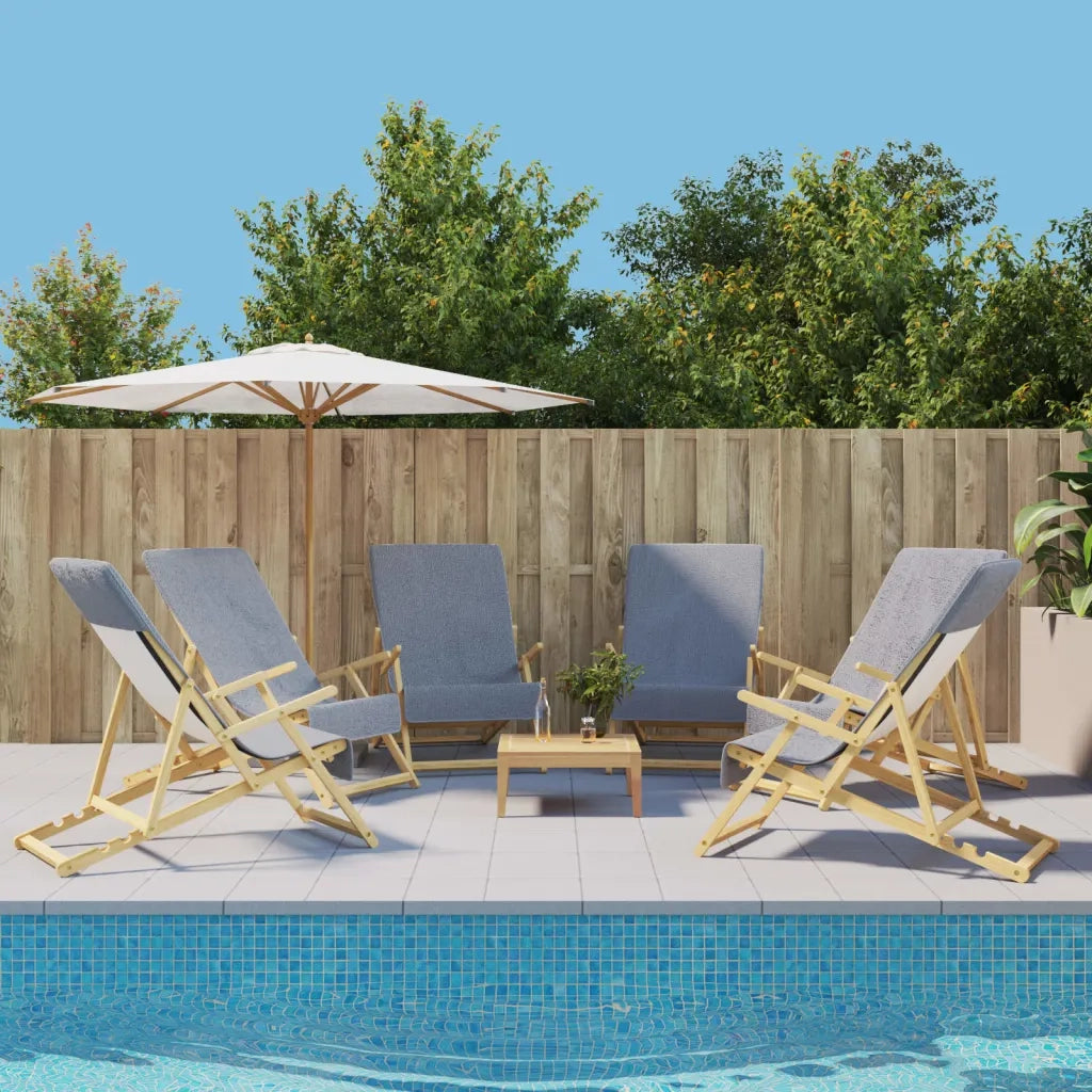 Asciugamani da Spiaggia 6 pz Grigi 60x135 cm Tessuto 400 GSM CFW2336991