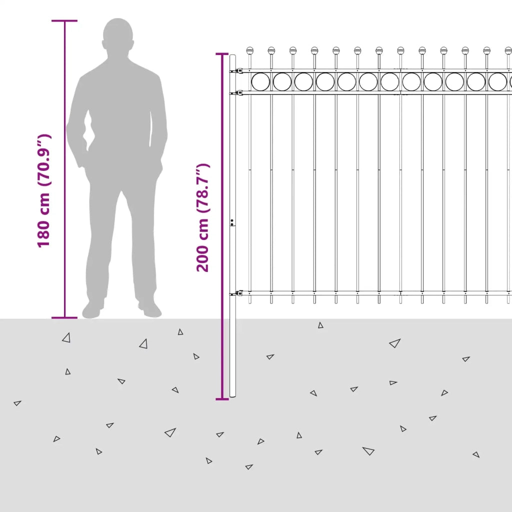 Recinzione da Giardino | Recinzione a Cerchio TILBURG Nero