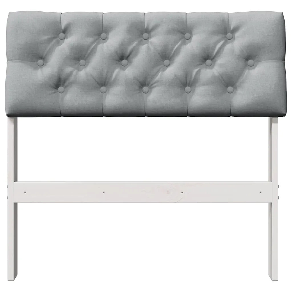 Testiera | Testata imbottita Grigio chiaro 80 cm Pino massello