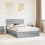 Struttura del letto con cassetto Grigio Sonoma 140 x 200 cm