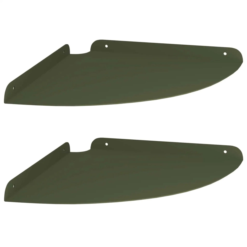 Mensola sospesa 2 pcs Verde oliva 30 x 30 x 2 cm 8004118