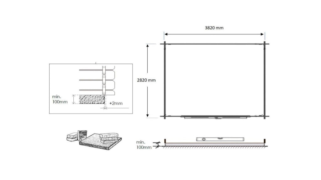 Casetta da giardino in legno - 12m2 - 4x3m - 28mm - colore: naturale - DOM710 - ALTANKA