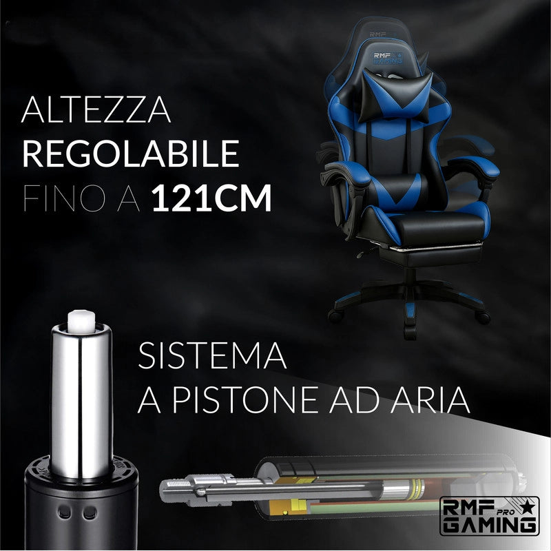 SEDIA DA GAMING COLORE BLU-NERO