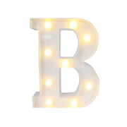 Trade Shop - Lettera B Luminosa Con Luci Led A Batteria Decorazioni Per La Casa Dim. 22 Cm -