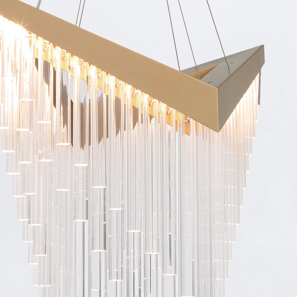 Lampadario glamour oro a V LED 40W Vivien Quintiesse