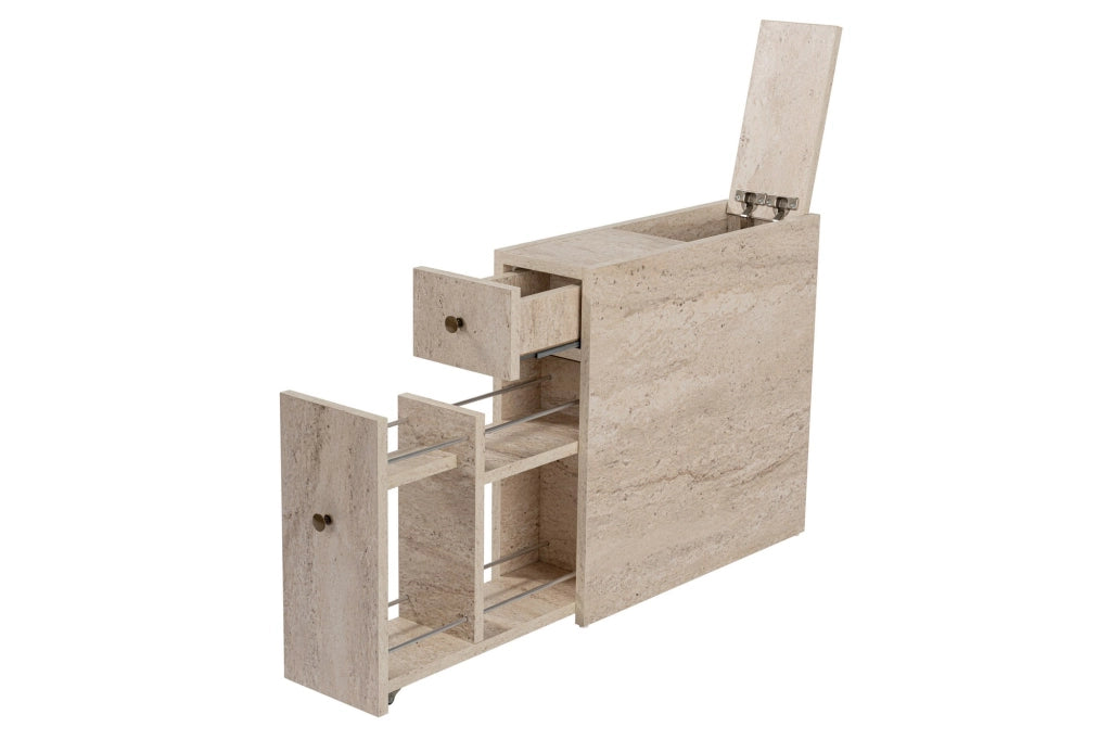 Mobiletto in legno "Calencia" - 20 x 60 x 55 cm - Beige