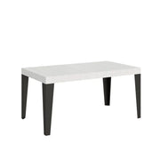 Tavolo allungabile 160/420x90 cm Flame Premium colore bianco frassino gambe antracite