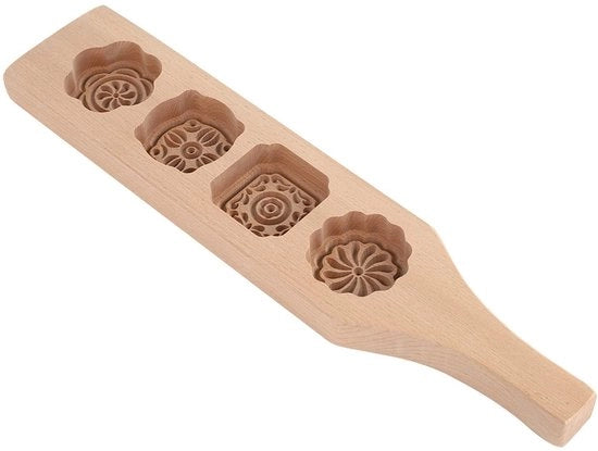 Forma tradizionale a forma di luna - Forma per torte - Attrezzatura da forno - Mould in legno - Strumenti per la cottura - Forma per torte