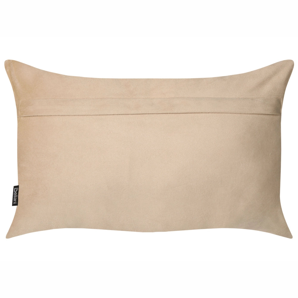 Set di 2 cuscini decorativi in velluto beige con motivo a fiocco 50 x 30 cm Accessorio decorativo