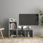 Mobili TV 2 pz Grigio Cemento 72x35x36,5cm in Legno Multistrato 3079947