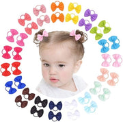 40 pezzi di elastici per capelli per bambine - Set di accessori per capelli per bambini - Rosa e Blu