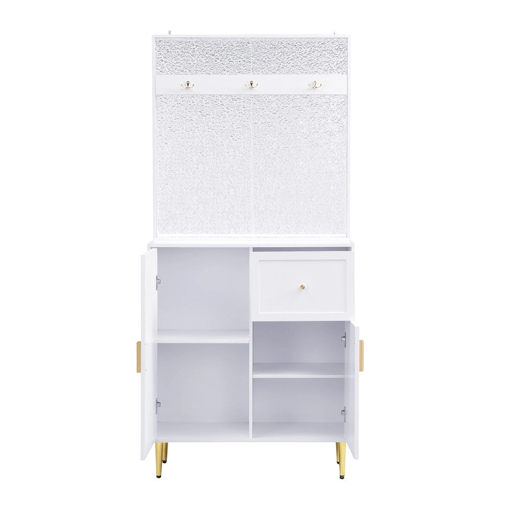 Mobile Ingresso con Scarpiera e Appendiabiti ¨C MINIMAL ¨C Bianco, 80x175,5x35 cm
