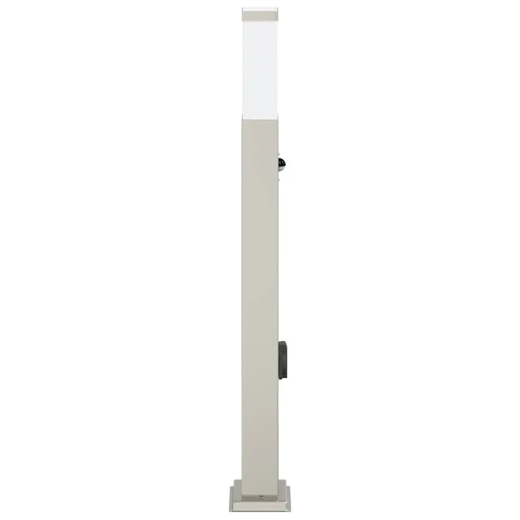 Lampada a paletto con sensore e presa 80 cm Acciaio Inox IP44 4006067
