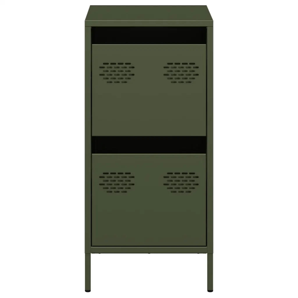 Credenza Verde Oliva 35x39x73,5 cm in Acciaio Laminato a Freddo 851398