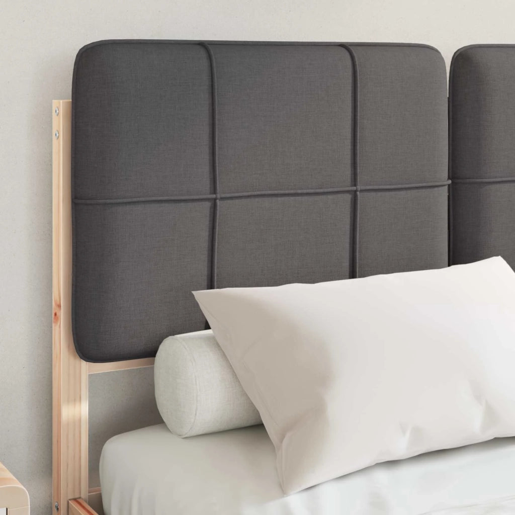 Letto con Testiera Rivestita Grigio scuro 120 x 190 cm 877995
