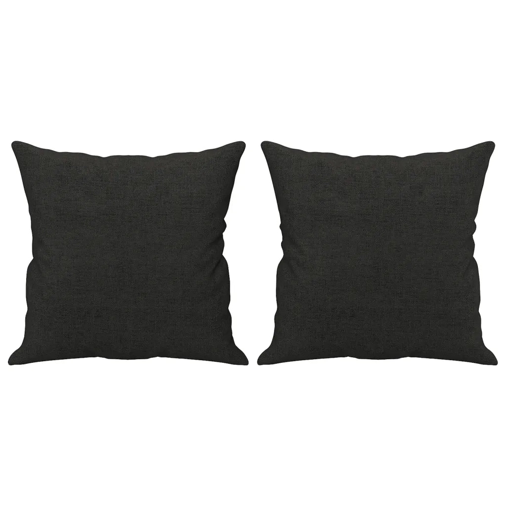 Set Divani 3 pz con Cuscini Nero in Tessuto 3202074