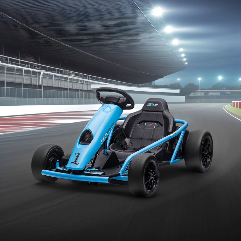 Go-Kart Elettrico per Bambini ¨C Minimal ¨C Blu e Nero 115x77x54 cm