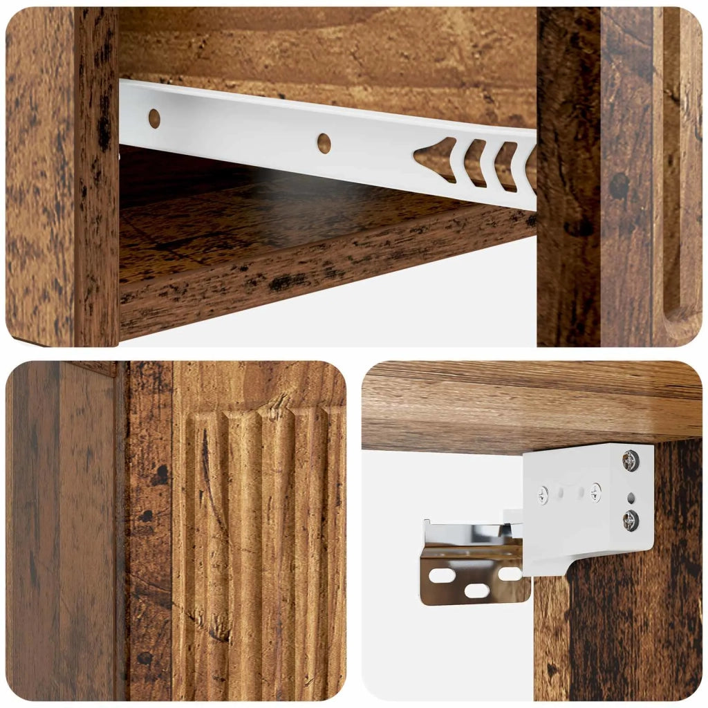 Comodino | Armadio da Notte | Mobiletto da notte con cassetto Legno antico 49 x 34,5 x 20 cm