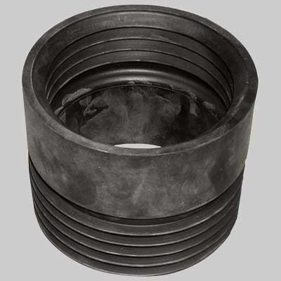 PROLUNGA GOMMA NERA WC DIRITTA  Concentrica     MADE IN ITALY