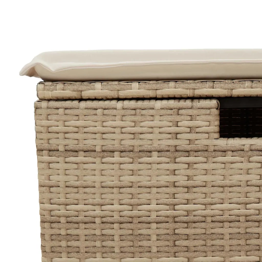 Set Divano da Giardino 4 pz con Cuscini Beige in Polyrattan 3325354