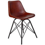 Sedia in metallo marrone 46x46x80h cm