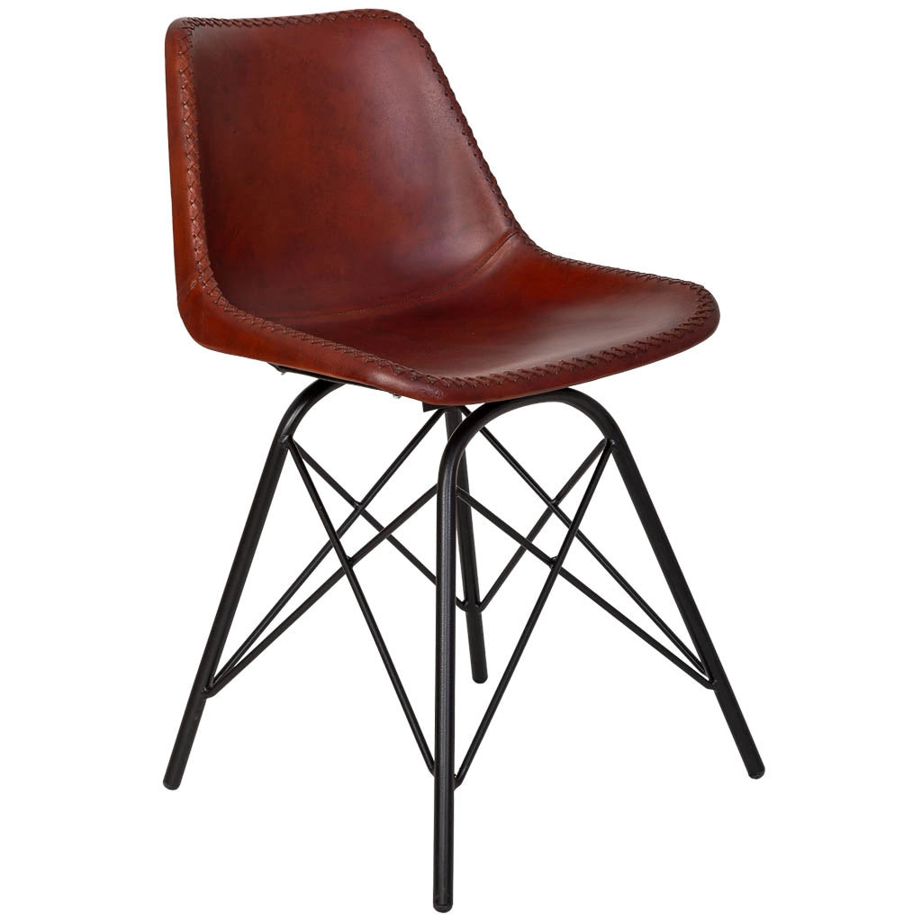 Sedia in metallo marrone 46x46x80h cm