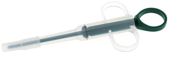 Apparecchio per il nutrimento - Dispenser di medicinali - Silicone e plastica - 15 x 6 cm - Facile da utilizzare - Pillola di medicinale