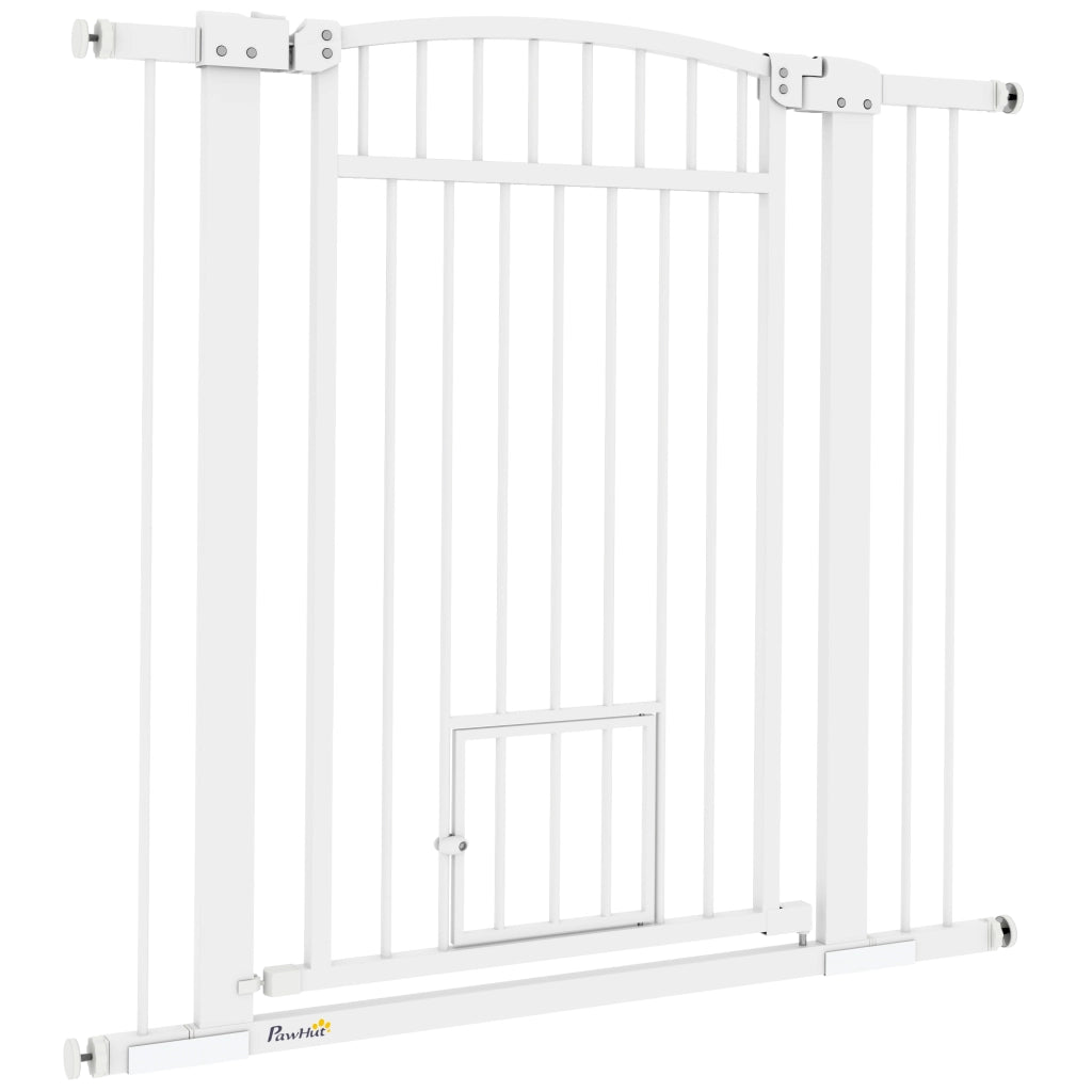 Cancelletto di Sicurezza per Cani ¨C Xylo ¨C Doppio Blocco Montaggio a Pressione 76-104 cm Bianco