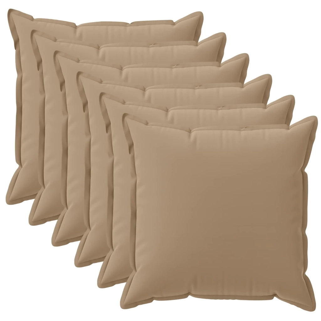 Federa 6 pz HOUTEN Tortora 50 x 50 cm Poliestere 919232