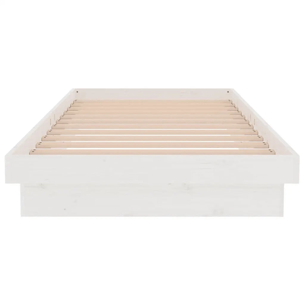 Giroletto-Struttura Letto Bianco in Legno Massello 90x200 cm 333612