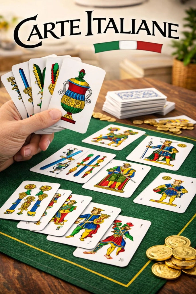 Carte Napoletane da Gioco ModianoCarte Plastificate Scopa Briscola Tresette
