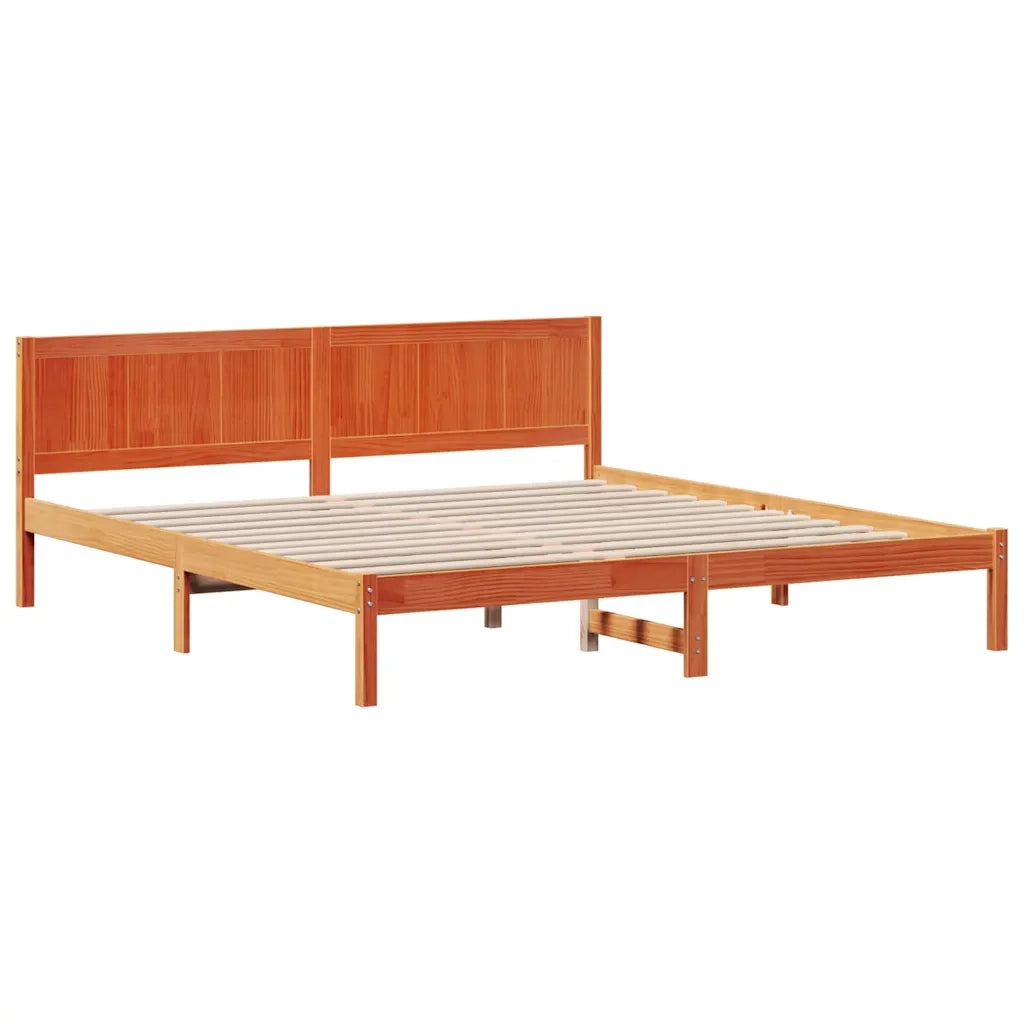 Struttura del letto Marrone 180 x 200 cm Legno massello di pino 872181