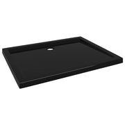Piatto doccia base doccia piatto doccia bagno WC cabina doccia casa interno rettangolare ABS nero 70 x 90 cm 02_0001955
