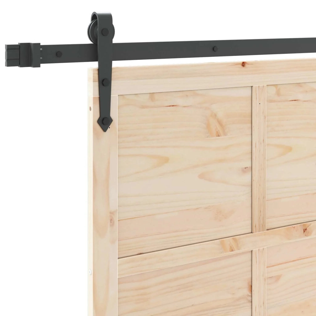 Porta scorrevole Naturale 100 x 208 cm Legno Massello di Pino 3445658