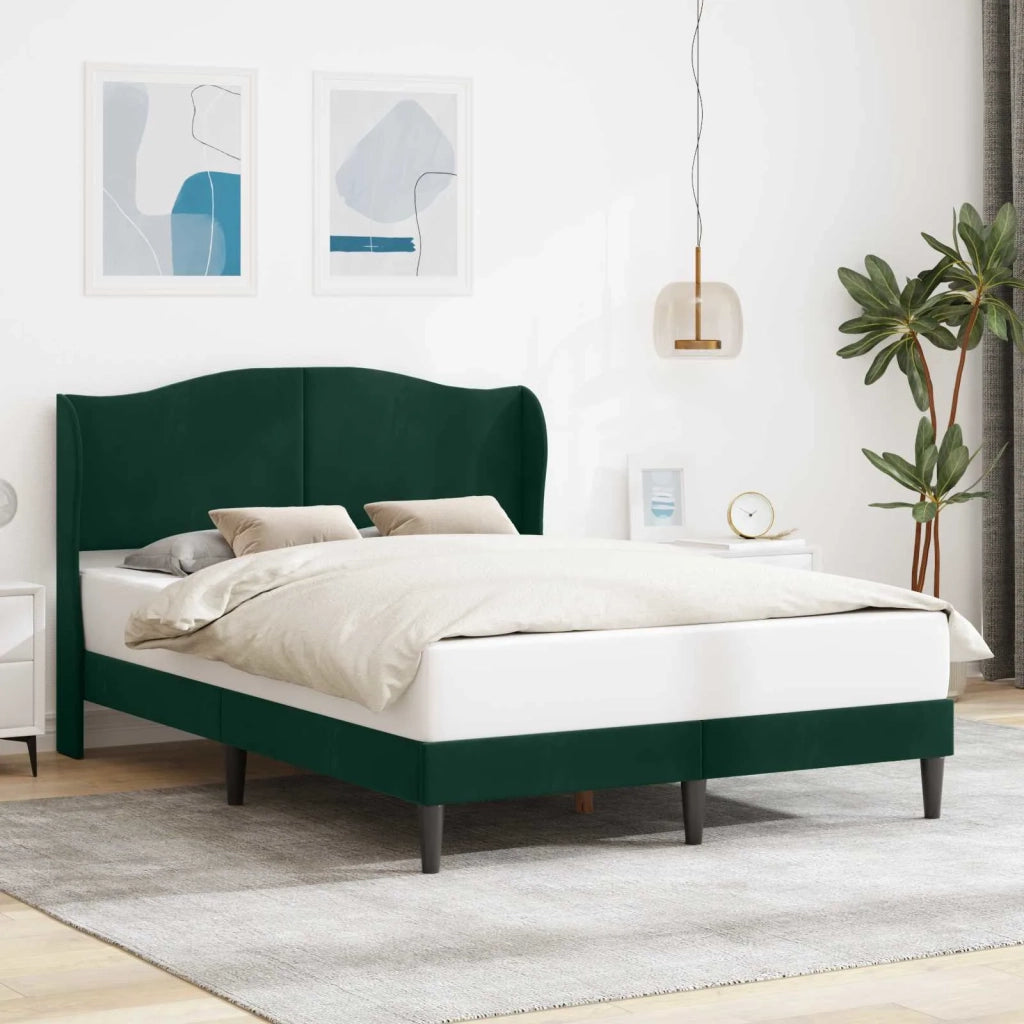 Struttura del letto-Giroletto Verde Scuro 120 x 190 cm Velluto 682150