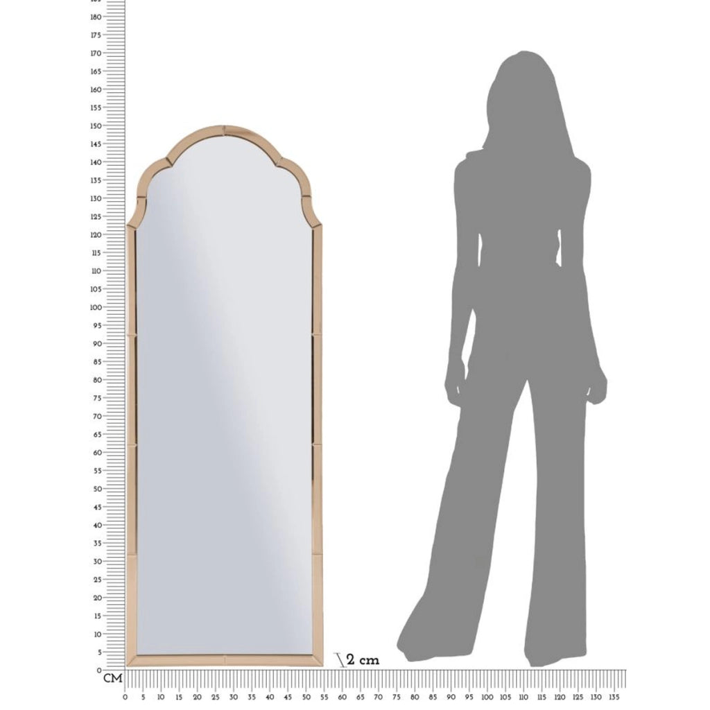 Specchio con Cornice Classico 5, Rosa, MDF, 150x55x2 cm