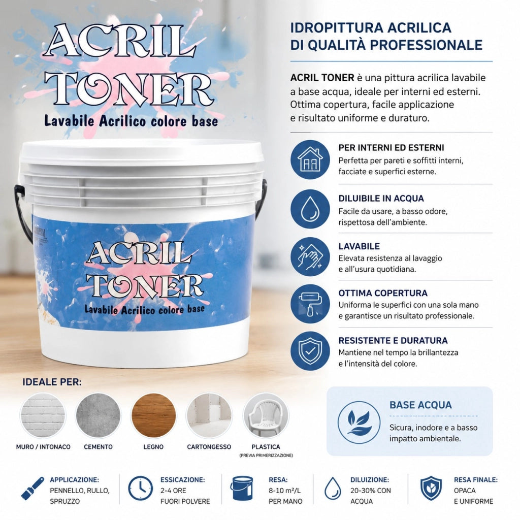 IDROPITTURA ACRILICA VERDE BOSCO LT2,5