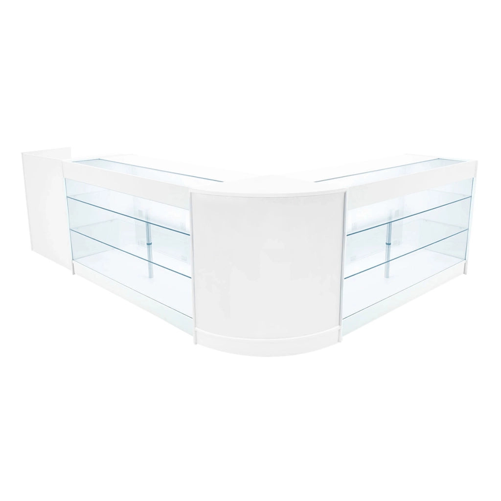 Set Banconi LED Bianco Aries K1500 CM60 TB60 Vetrina Negozio con Serratura