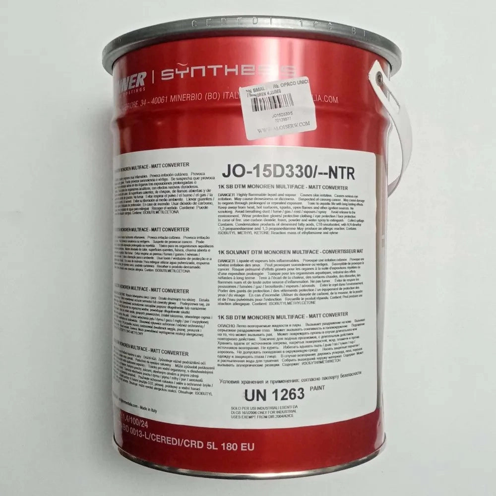 Renner monoren 5kg smalto opaco - tutti i ral 3000 - base nitro a rapida essiccazione, colore  ral 3005 - rosso vino