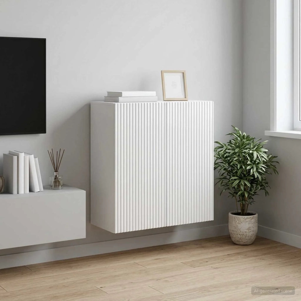 Mobiletto a muro Bianco Lucido 59 x 31 x 60 cm 898409