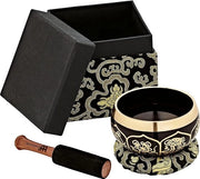 Set di gong ornamentale Serie 400 g per terapia del suono meditativo - cuscini a spina in scatola regalo nero (SB-OR-400-BK) set di gong vocalizzante