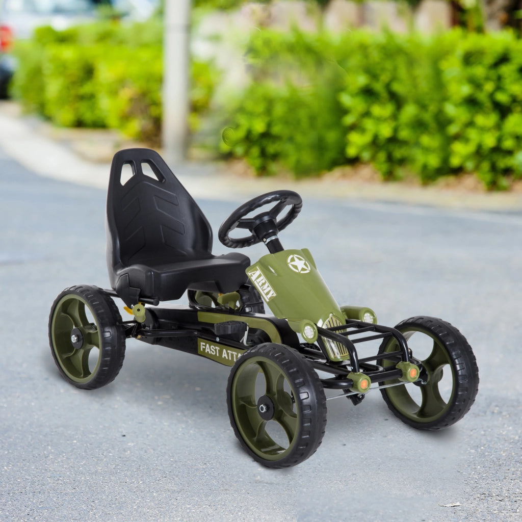 Go Kart Pedali per Bambini ¨C Minimal ¨C Verde Nero