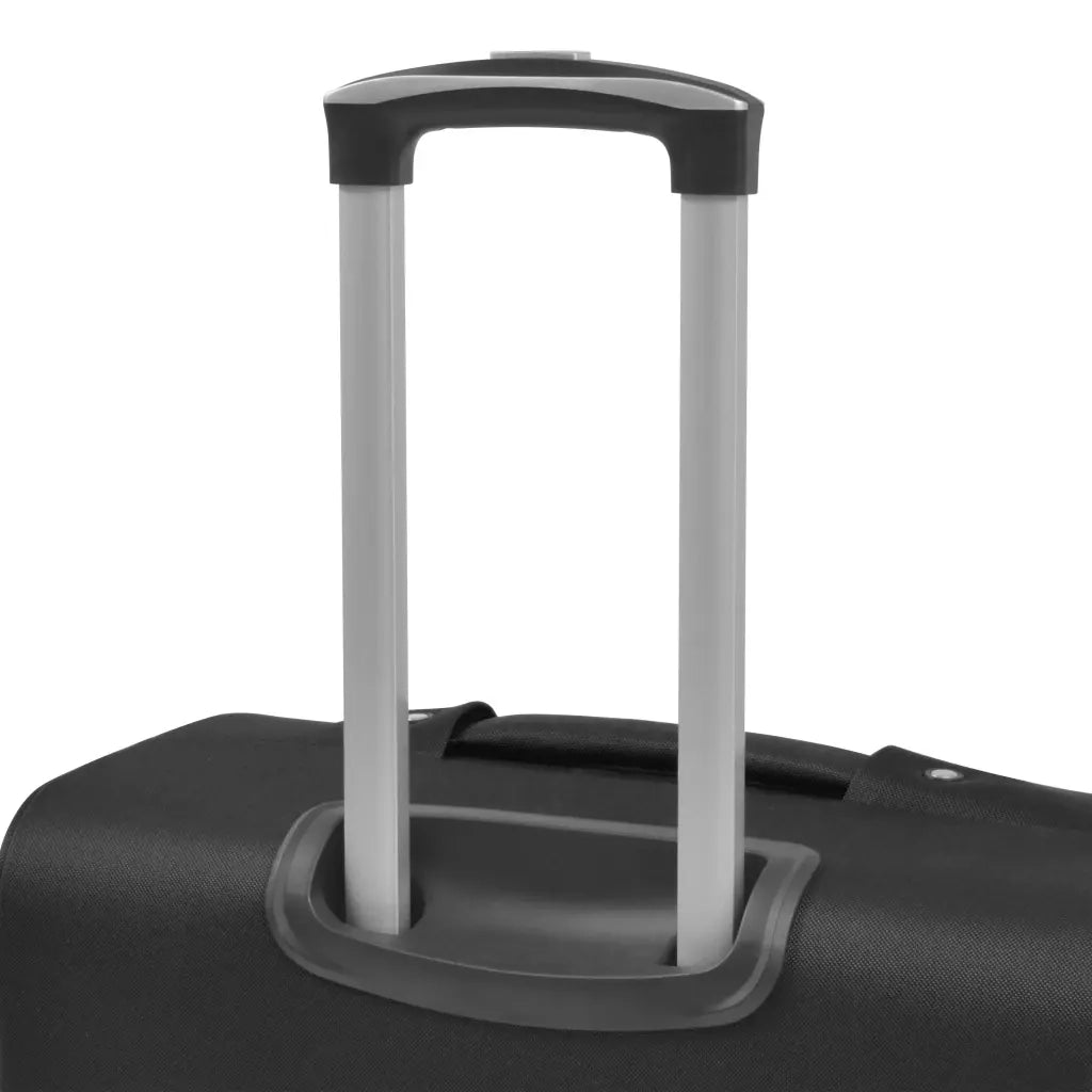 3 pz Set di Valigie Trolley Morbide Nere 91315