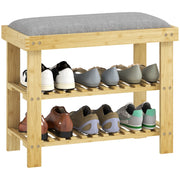 Panca portascarpe con seduta ¨C Xylo ¨C bamb¨´ grigio 60x29x49 cm